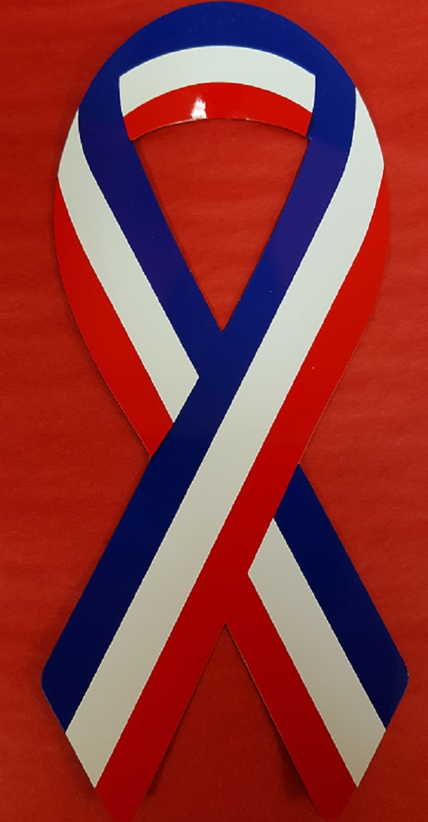 Right Side Ribbon - Red, White & Blue - Hamilton Insignia